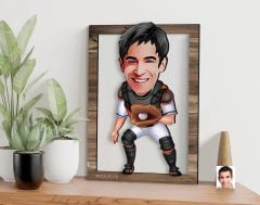 BK Gift Kişiye Özel Basketbol Karikatürlü 3D Ahşap Tablo, Sevgiliye Hediye, Arkadaşa Hediye, Yıl Dönümü Hediyesi, Doğum Günü Hediyesi-2