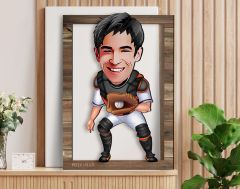 BK Gift Kişiye Özel Basketbol Karikatürlü 3D Ahşap Tablo, Sevgiliye Hediye, Arkadaşa Hediye, Yıl Dönümü Hediyesi, Doğum Günü Hediyesi-2