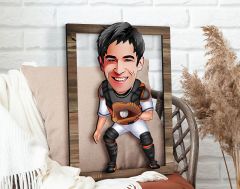 BK Gift Kişiye Özel Basketbol Karikatürlü 3D Ahşap Tablo, Sevgiliye Hediye, Arkadaşa Hediye, Yıl Dönümü Hediyesi, Doğum Günü Hediyesi-2