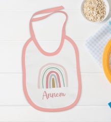 BK Kids Annem Tasarımlı Pembe Bebek Body Zıbın ve Mama Önlüğü Hediye Seti-1