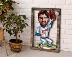 BK Gift Kişiye Özel Basketbol Karikatürlü 3D Ahşap Tablo, Sevgiliye Hediye, Arkadaşa Hediye, Yıl Dönümü Hediyesi, Doğum Günü Hediyesi-1