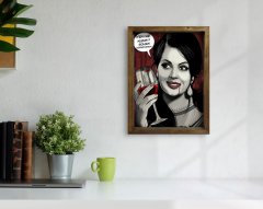 BK Home Türkan Teyze Tasarımlı Doğal Masif Ahşap Çerçeveli Tablo 45x65cm-38