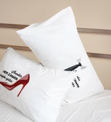 BK Gift Sevgili Tasarımlı Pamuklu 2’li Yastık Kılıfı Seti-9 50x70cm , Sevgiliye Hediye, Ev Hediyesi, Tasarım Ev Tekstili