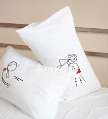 BK Gift Sevgili Tasarımlı Pamuklu 2’li Yastık Kılıfı Seti-8 50x70cm , Sevgiliye Hediye, Ev Hediyesi, Tasarım Ev Tekstili