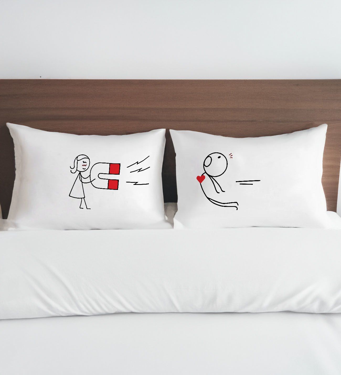 BK Gift Sevgili Tasarımlı Pamuklu 2’li Yastık Kılıfı Seti-8 50x70cm , Sevgiliye Hediye, Ev Hediyesi, Tasarım Ev Tekstili