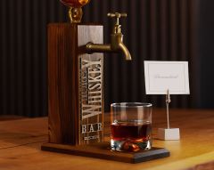 BK Gift Bar & Pub & Meyhanelere Özel Kabartma İsimli 4 Adet Musluklu Doğal Ahşap İçki Standı-6