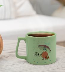 BK Gift Happy Easter Tasarımlı Pastel Yeşil Middle Kupa Bardak, Arkadaşa Hediye, Ev Hediyesi, Paskalya Bayramı Hediyesi, Ofis Hediyesi-5