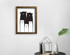 BK Home Doğal Masif Ahşap Çerçeveli Tablo 45x65cm-36