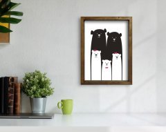 BK Home Doğal Masif Ahşap Çerçeveli Tablo 45x65cm-36