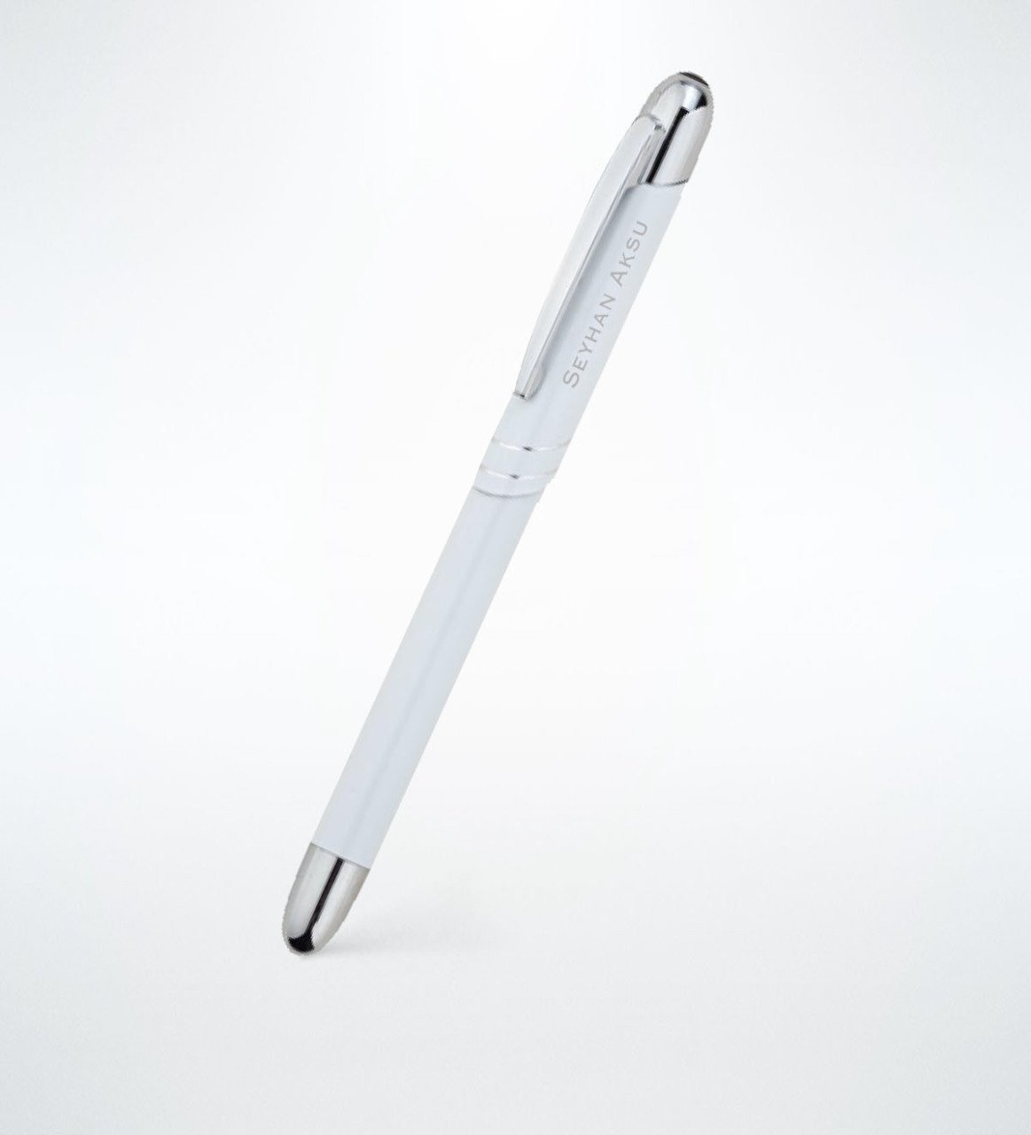 Kişiye Özel Beyaz Metal Roller Kalem (Model 0020)
