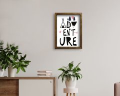 BK Home Doğal Masif Ahşap Çerçeveli Tablo 45x65cm-35