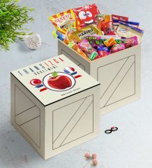 Kişiye Özel Fransızca Öğretmeni Ahşap Kutuda Nostaljik Lezzetler Hediye Seti-3