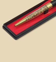 BK Gift Kişiye Özel İsimli Siyah-Gold Taşlı Metal Touchpen Tükenmez Kalem,Yeni İş Hediyesi,Ofis Hediyesi