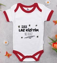 BK Kids Laz Kızıyım Tasarımlı Kırmızı Bebek Body Zıbın-1