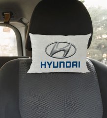 BK Gift Hyundai Tasarımlı Dikdörtgen Araç Koltuk Yastığı-1