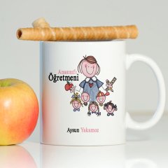 Kişiye Özel Mesleki Anasınıfı Öğretmeni Beyaz Kupa Bardak - 2