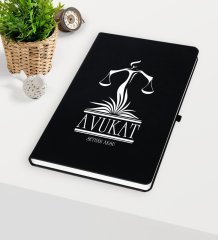 Kişiye Özel Avukat Temalı Siyah Defter - 5