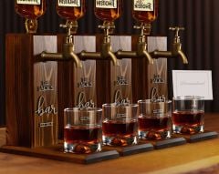 BK Gift Bar & Pub & Meyhanelere Özel Kabartma İsimli 4 Adet Musluklu Doğal Ahşap İçki Standı-2