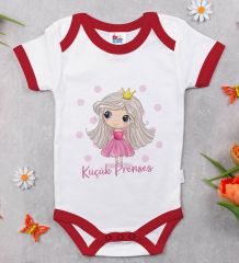 BK Kids Küçük Prenses Tasarımlı Kırmızı Bebek Body Zıbın-1