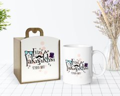 Kişiye Özel Ahşap Kutuda Evin Yakışıklısı Tasarımlı Beyaz Kupa Bardak-3