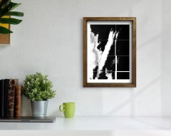 BK Home Doğal Masif Ahşap Çerçeveli Tablo 45x65cm-33