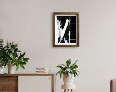 BK Home Doğal Masif Ahşap Çerçeveli Tablo 45x65cm-33