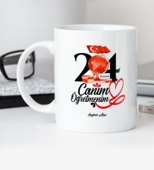 Kişiye Özel Canım Öğretmenim Beyaz Kupa Bardak - 2