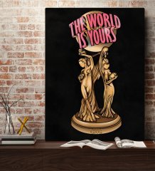 BK Gift The World Is Yours Tasarımlı Kanvas Tablo 70x100cm-2