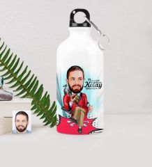 Kişiye Özel Bay Patron Karikatürlü Metal Suluk (500 ml.) 2