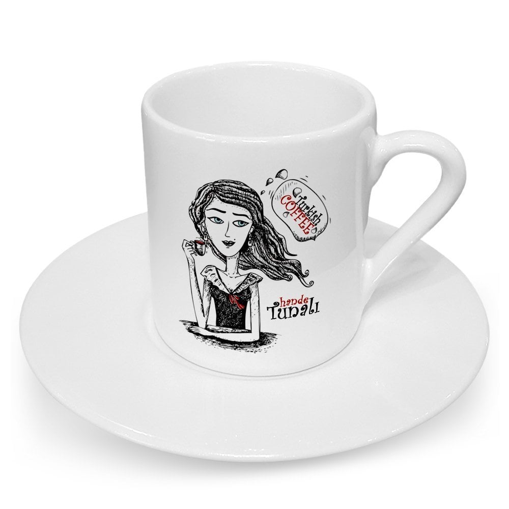 Kişiye Özel Turkish Coffee Tasarımlı Türk Kahvesi Fincanı - 1