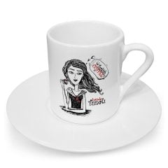 Kişiye Özel Turkish Coffee Tasarımlı Türk Kahvesi Fincanı - 1