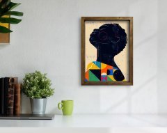 BK Home Doğal Masif Ahşap Çerçeveli Tablo 45x65cm-32