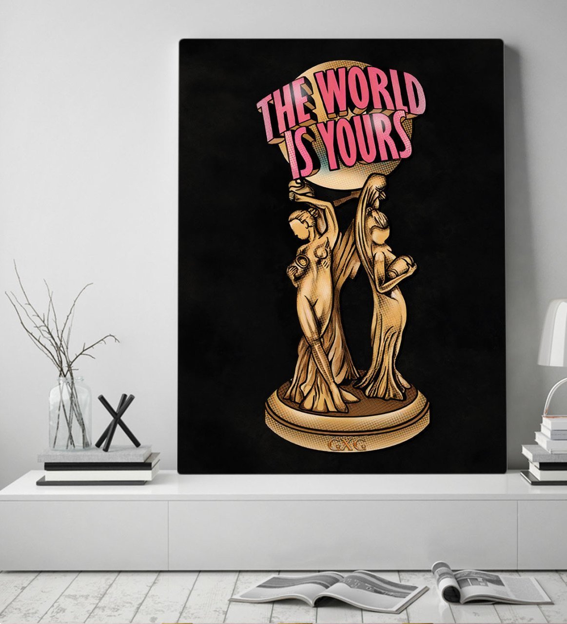 BK Gift The World Is Yours Tasarımlı Kanvas Tablo 50x70cm-2