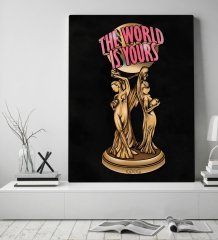 BK Gift The World Is Yours Tasarımlı Kanvas Tablo 50x70cm-2