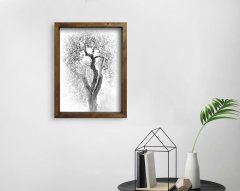 BK Home Doğal Masif Ahşap Çerçeveli Tablo 45x65cm-31
