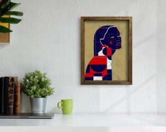 BK Home Doğal Masif Ahşap Çerçeveli Tablo 45x65cm-30