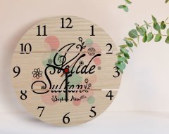 Kişiye Özel Valide Sultan Tasarımlı Otantik Ahşap Palet Saat-3