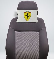 BK Gift Ferrari Tasarımlı Dikdörtgen Araç Koltuk Yastığı-1