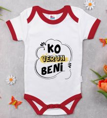 BK Kids Ko Verun Beni Tasarımlı Kırmızı Bebek Body Zıbın-1
