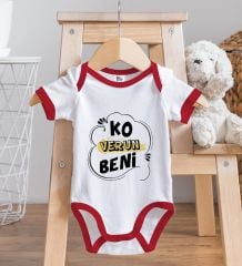 BK Kids Ko Verun Beni Tasarımlı Kırmızı Bebek Body Zıbın-1