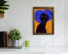 BK Home Doğal Masif Ahşap Çerçeveli Tablo 45x65cm-29