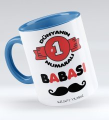 Babalar Gününe Özel Dünyanın 1 Numaralı Babası Kupa Bardak - 1
