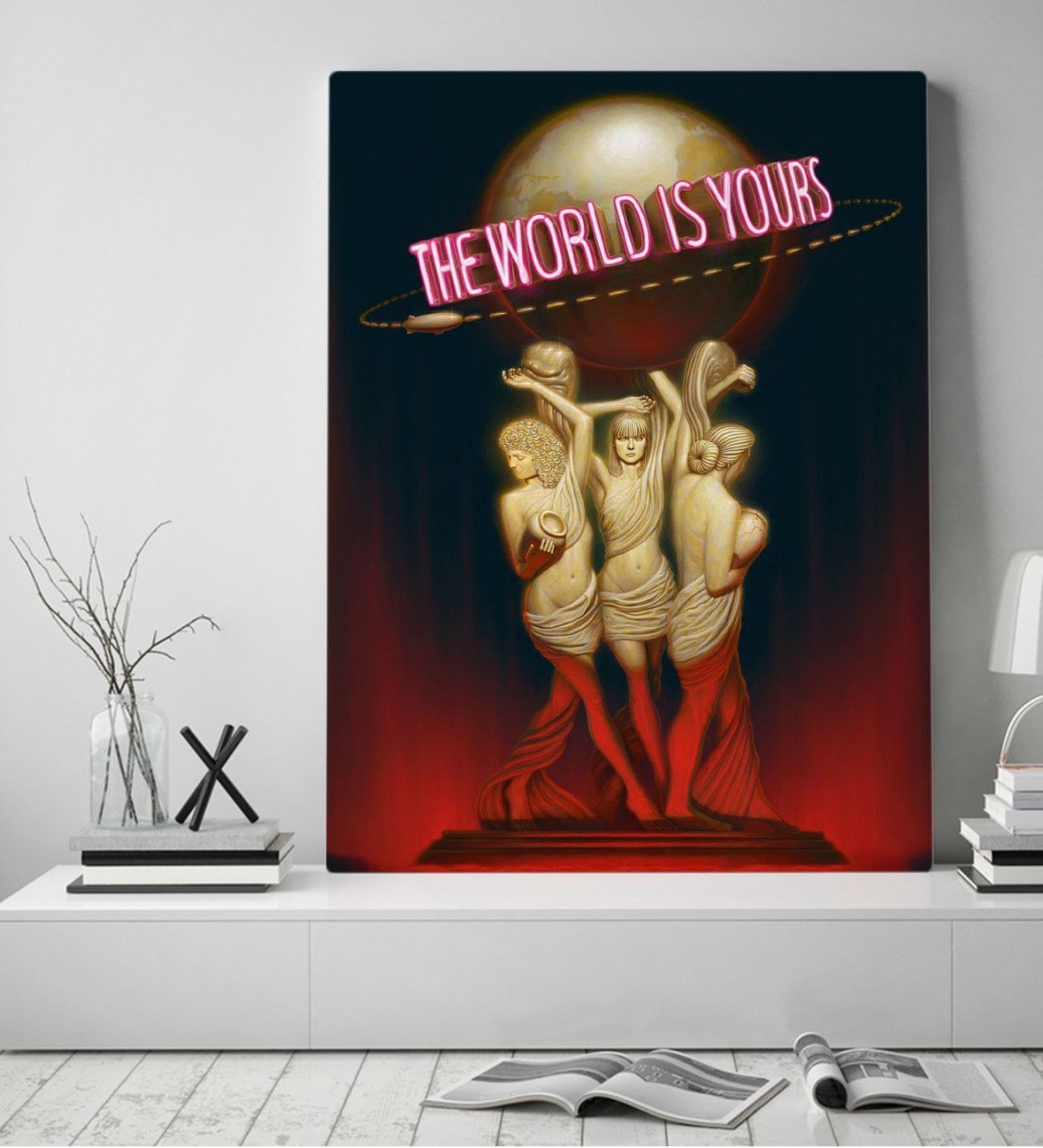 BK Gift The World Is Yours Tasarımlı Kanvas Tablo 50x70cm-1