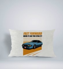 BK Gift Fast Forward Tasarımlı Dikdörtgen Araç Koltuk Yastığı-1
