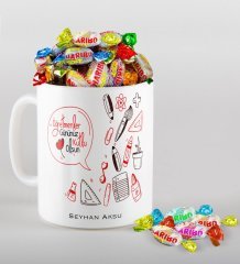 Kişiye Özel Öğretmenler Günümüz Kutlu Olsun Kupa ve Haribo Şeker Hediye Seti-2