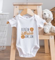 BK Kids Aslan Amcam Tasarımlı Beyaz Bebek Body Zıbın-1