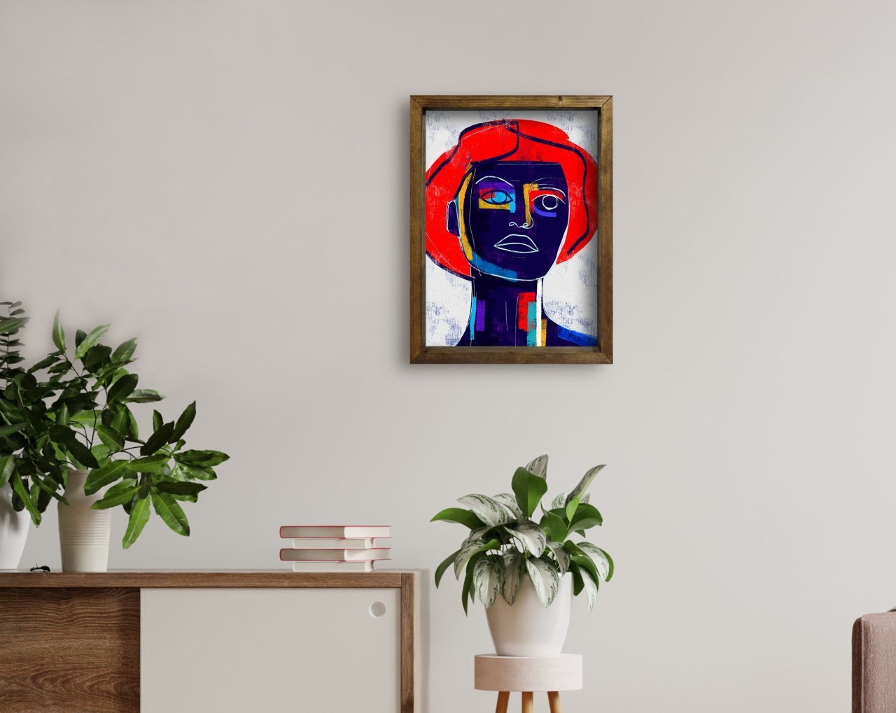 BK Home Doğal Masif Ahşap Çerçeveli Tablo 45x65cm-27