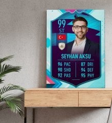 Kişiye Özel Kanvas Tablo Futbolcu Kartı 50x70cm-6