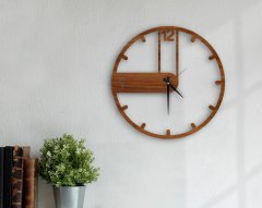 BK Gift Dekoratif 45cm Ahşap Duvar Saati-137