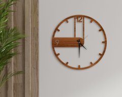 BK Gift Dekoratif 45cm Ahşap Duvar Saati-137